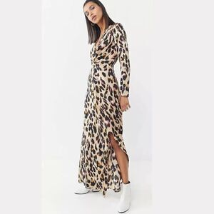 Urban Outfitters | Dresses | Urban Outfitters Uo Rosalia Chiffon Maxi Dress  Bodycon Polka Dot Beach S 25422 | Poshmark
